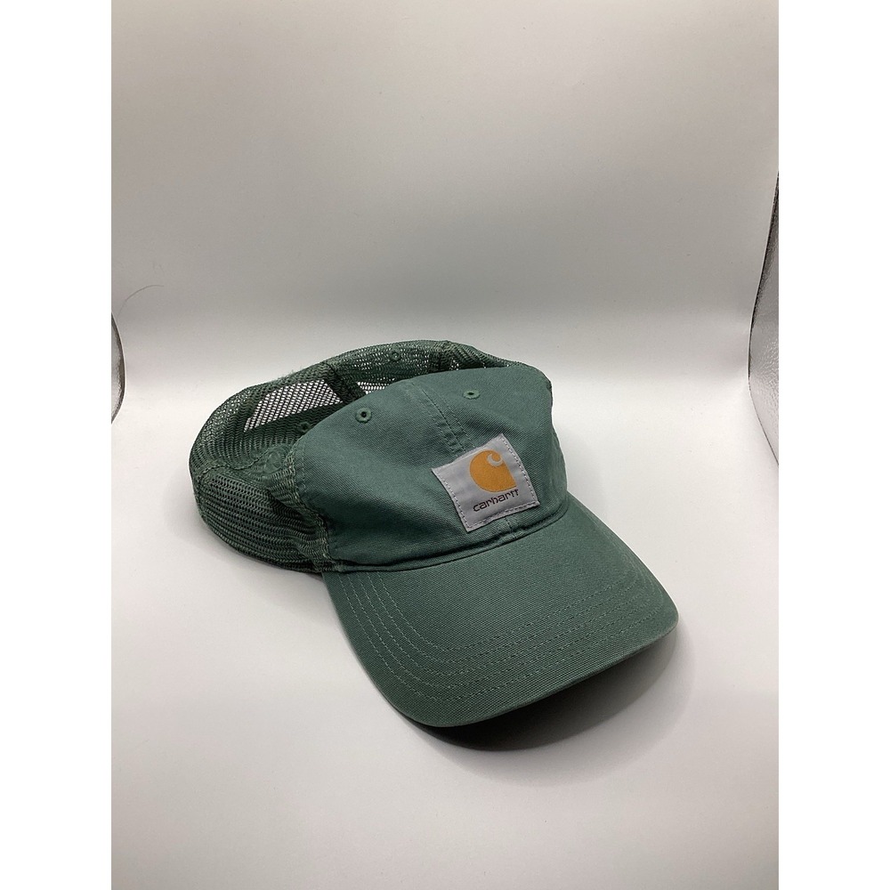 CARHARTT Buffalo Duck Canvas 6-panel Hat Cap. Olive/ Army GREEN. Leather patch